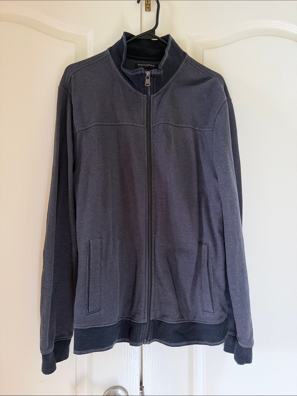Banana Republic Men's Navy Full-Zip Knit Jacket